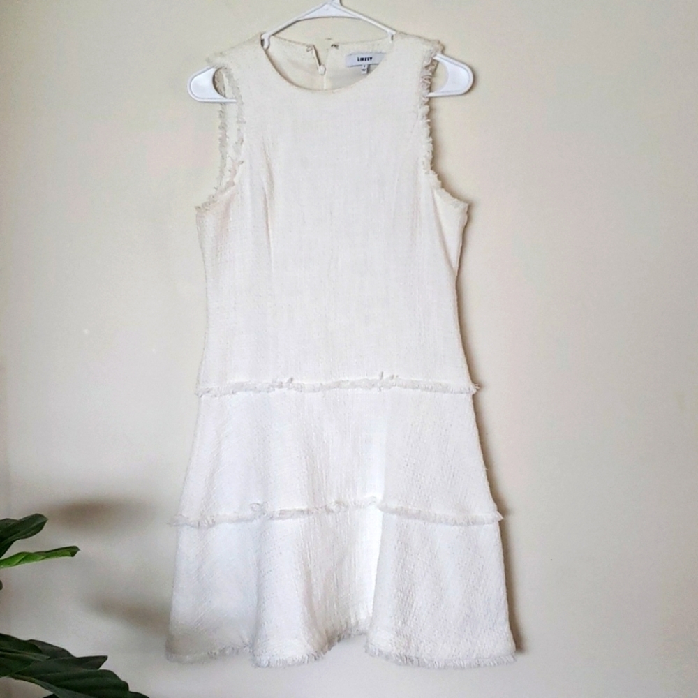 Likely tweed dress, white